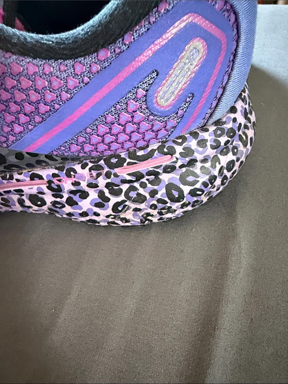 Brooks Womens Ghost 14 Running Shoes Size 6.5 Purple Leopard Print 1203561B578 - Picture 9 of 12